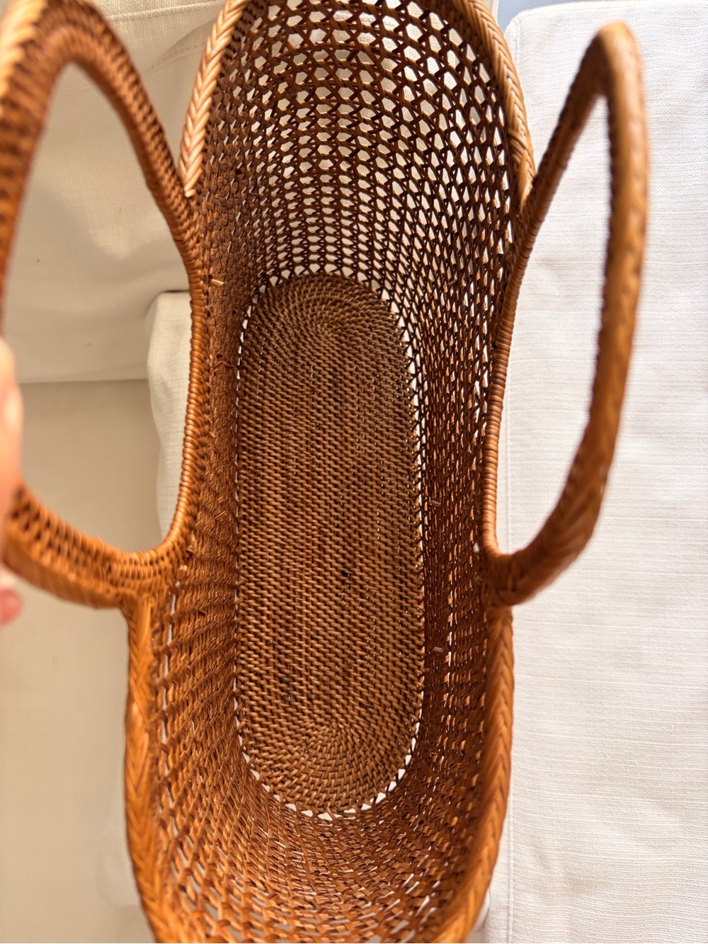 Woven Rattan Tote Bag - Picture 2 of 3